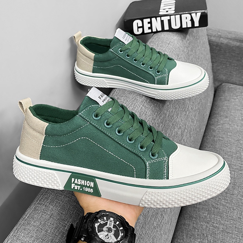 001 2024 Summer New Breathable Versatile Skate Men's Soft Sole Casual Sports Trendy Fashion Canvas Shoes_voghion.com