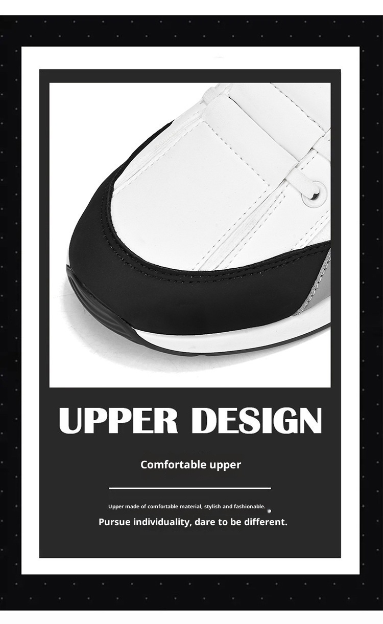 001 2025 New Men's Casual Agan Sports Sneakers Trendy Versatile White Lightweight Slip-On Running Shoes_voghion.com