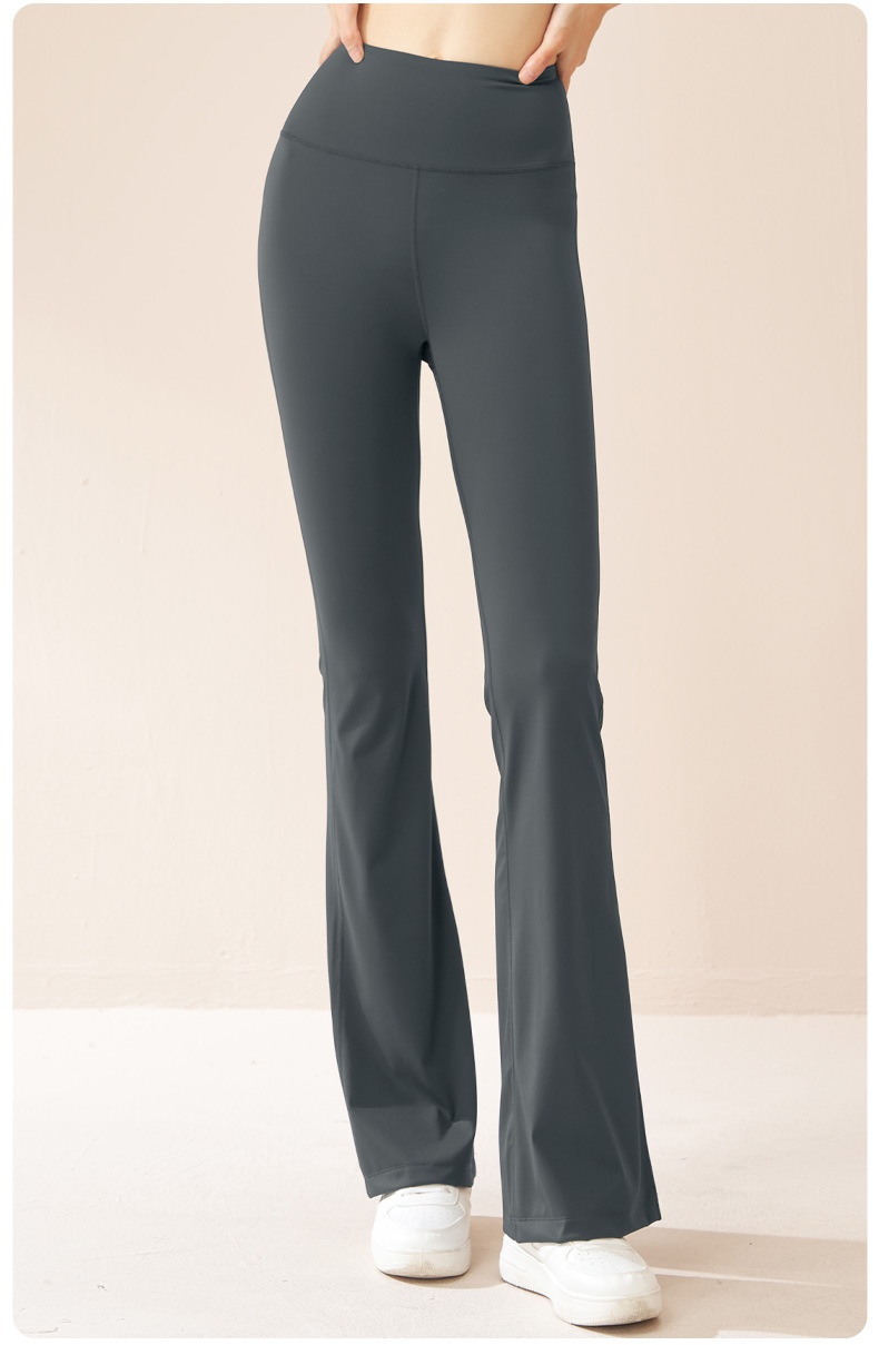 ActiveGo ActiveGo Juyitang Outdoor Sports Fitness Flared Waist Hip Lift Tummy Control High Elastic Slimming Yoga Wide Leg Pants For Women_voghion.com