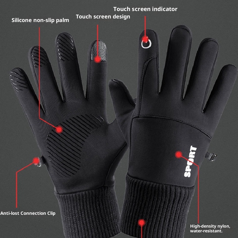 ActiveGo Winter Warm Sportfietsen Voor Mannen En Vrouwen Outdoor Bergbeklimmen Waterdicht Antislip Winddicht Skiën Touchscreen_voghion.com