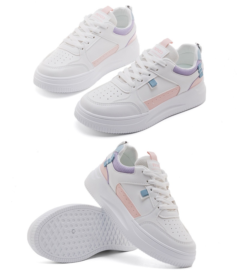 001 Novo Tênis Feminino para Comércio Exterior, Versátil, Macio e Confortável, Sola Grossa, Primavera e Outono, Casual de Alta Qualidade_voghion.com