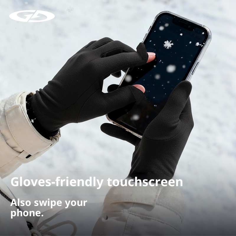 Guanti da sci ActiveGo Outdoor per uomo e donna, invernali, caldi, antivento, antifreddo, con dita ribaltabili e touchscreen, da corsa_voghion.com