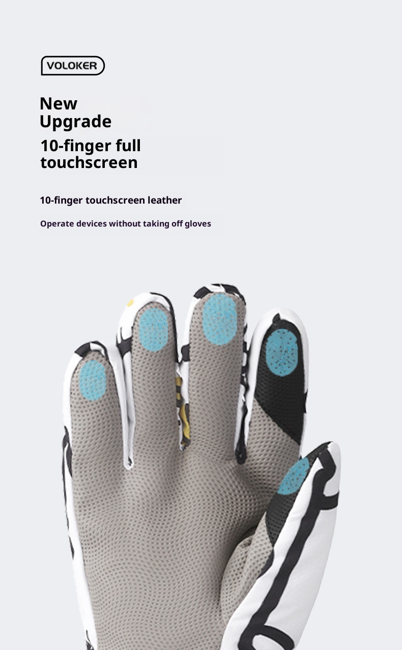 Guanti da ciclismo da uomo ActiveGo da sci invernali per sport all'aria aperta, caldi, foderati in pile, antivento, impermeabili, touchscreen_voghion.com