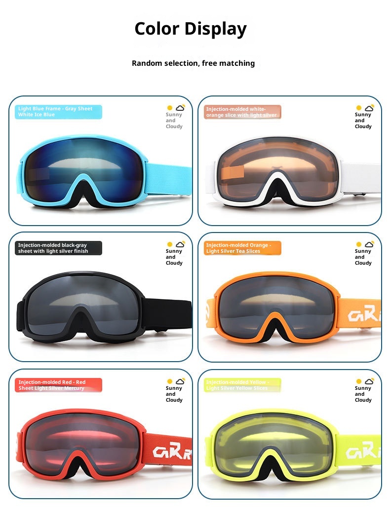 001 Manufacturer In-Stock Spherical Double-Layer Anti-Fog Ski Glasses Prescription Adult Snow Protective Goggles_voghion.com