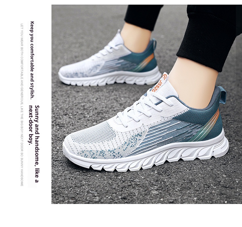 001 2025 Autumn New Sneakers Export Men's One-Piece Dropshipping Lace-Up Running Fashion Trend Shoes For Men_voghion.com