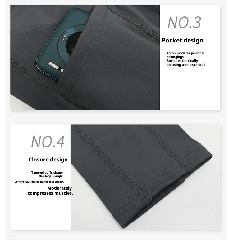 New Double-Sided Brocade Bare Sensation Yoga For Women With Pockets, High Waist, Tummy Control, Hip Lift, Sports Fitness_voghion.com