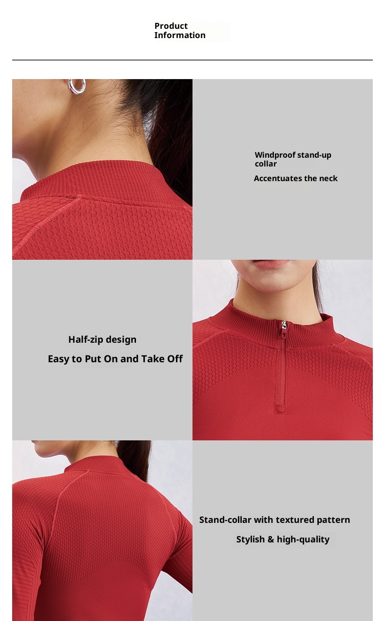 T-shirt à manches longues pour femme, coupe ajustée, idéal pour le fitness, la course à pied, l'entraînement en extérieur, le yoga et les loisirs._voghion.com