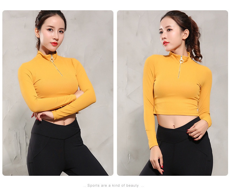 Abbigliamento sportivo basico autunno inverno, maglietta attillata, abbigliamento da allenamento, corsa all'aperto, yoga, manica lunga_voghion.com