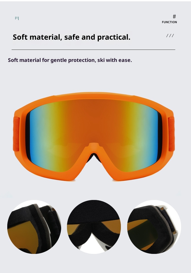 001 2025 Winter New Adult Double-Layer Anti-Fog HD Aspheric Snow Protection Mountaineering Ski Goggles Anti-Snow Blindness_voghion.com