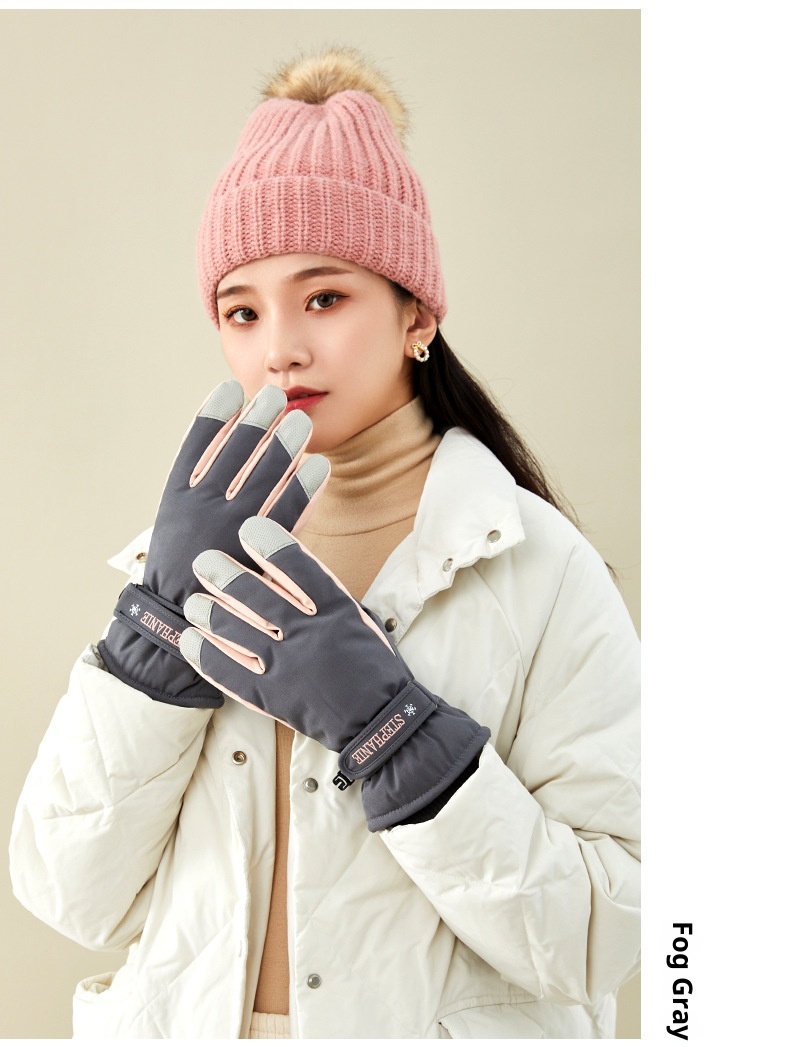 ActiveGo Skihandschuhe für Damen und Herren, Winterfleece-gefüttert, warm, für Outdoor-Aktivitäten wie Reiten und Bergsteigen, verdickt, wasserdicht_voghion.com