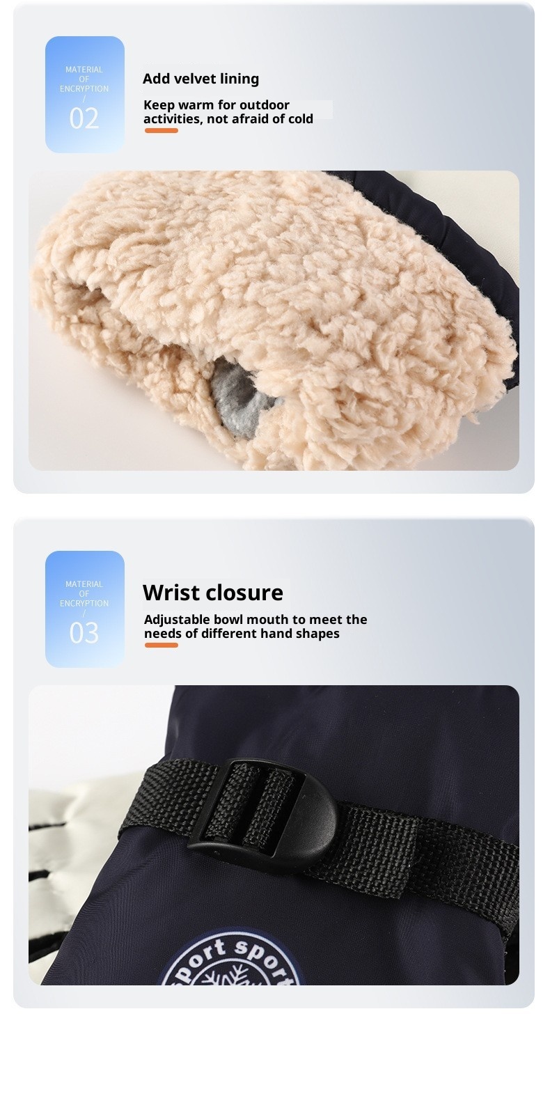 001 Outdoor Sports Warm Winter Fleece-Lined Ski Thickened Waterproof Cycling Windproof Cold-Proof Gloves Wholesale_voghion.com