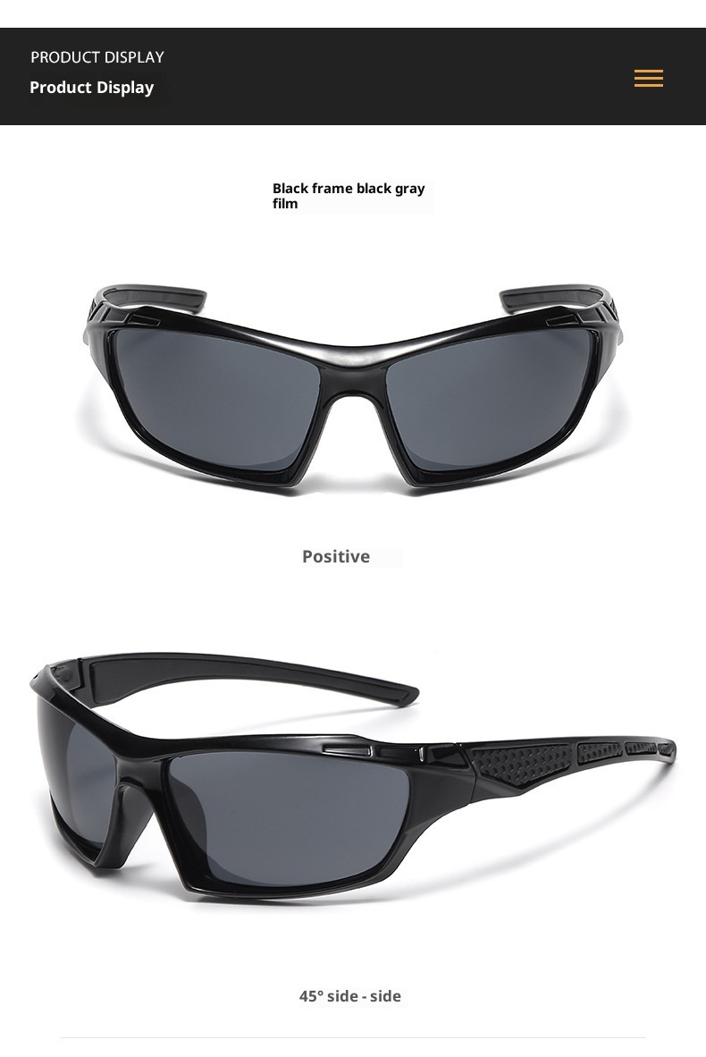 001 Nuevas gafas de sol deportivas para exteriores, resistentes al viento, a la arena y a las salpicaduras, ideales para esquí y montañismo. Gafas polarizadas para hombre y mujer._voghion.com