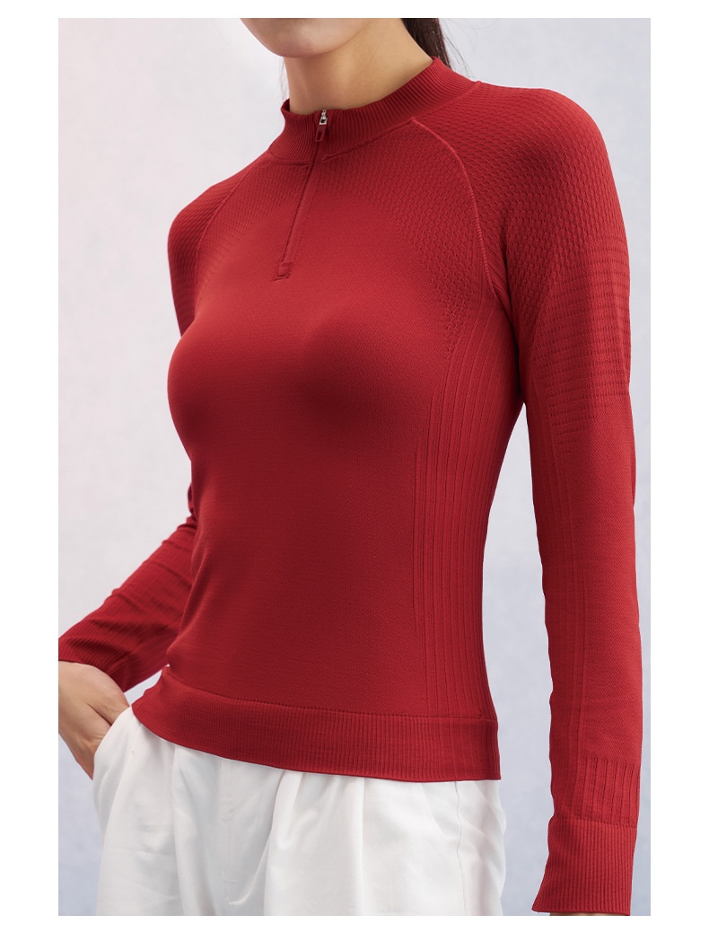 T-shirt à manches longues pour femme, coupe ajustée, idéal pour le fitness, la course à pied, l'entraînement en extérieur, le yoga et les loisirs._voghion.com