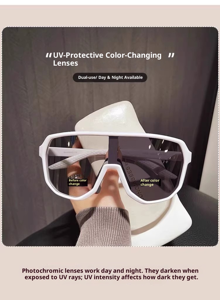 Gafas de sol para mujer 001 para ciclismo, montañismo y esquí al aire libre, resistentes al viento, con cambio de color y protección UV. Gratis._voghion.com