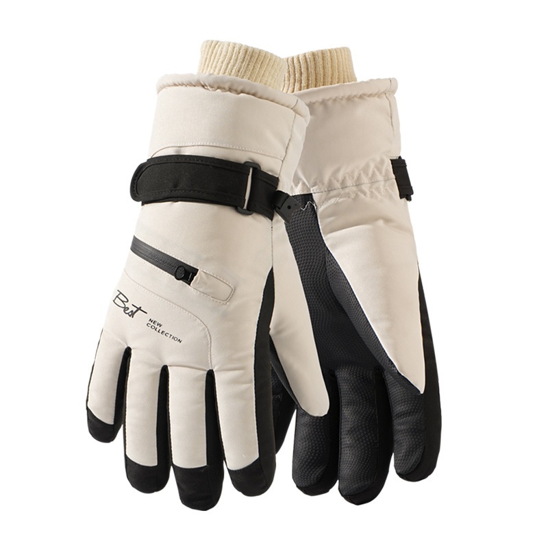 ActiveGo Damen-Skihandschuhe, kältebeständig, warm, Touchscreen-geeignet, wasserdicht, ideal für Radfahren, Studentensport, Outdoor-Sportarten, Schneespiele, Winter, Fleece-gefüttert_voghion.com