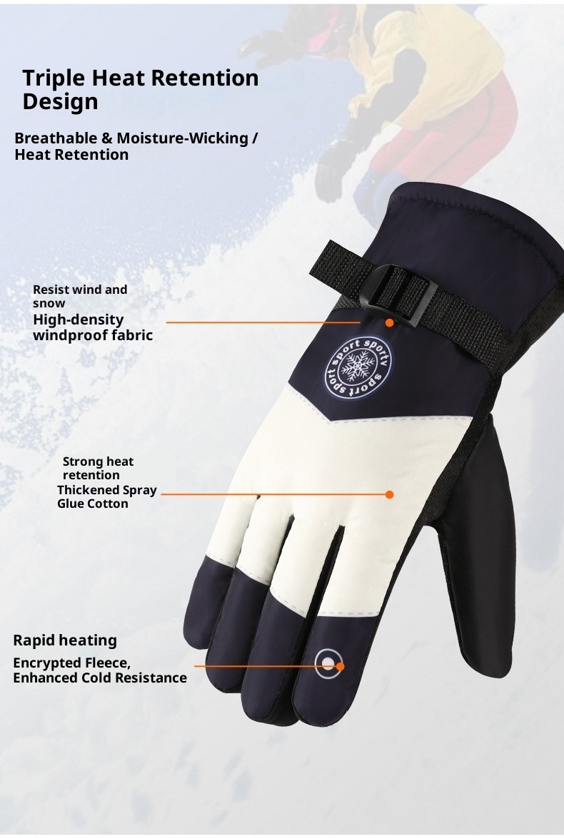 001 Outdoor Sports Warm Winter Fleece-Lined Ski Thickened Waterproof Cycling Windproof Cold-Proof Gloves Wholesale_voghion.com