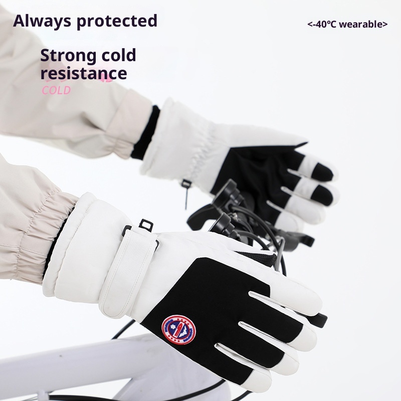 ActiveGo Winter-Radbekleidung für Erwachsene, Touchscreen-kompatibel, warm, mit Fleece gefüttert, dickwandig, kälte- und winddicht, für Damen und Herren, geeignet für Radfahren und Outdoor-Aktivitäten_voghion.com