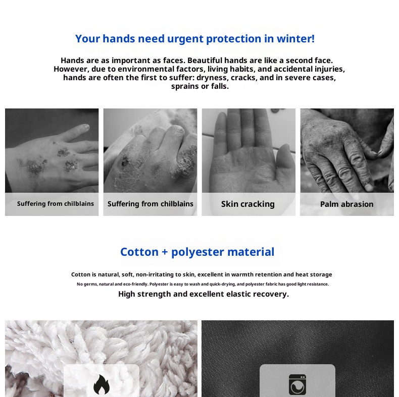 ActiveGo Winter New Men's Warm Outdoor Skiing Motorcycle Electric Bike Riding Gloves Fleece Lined Thickened_voghion.com