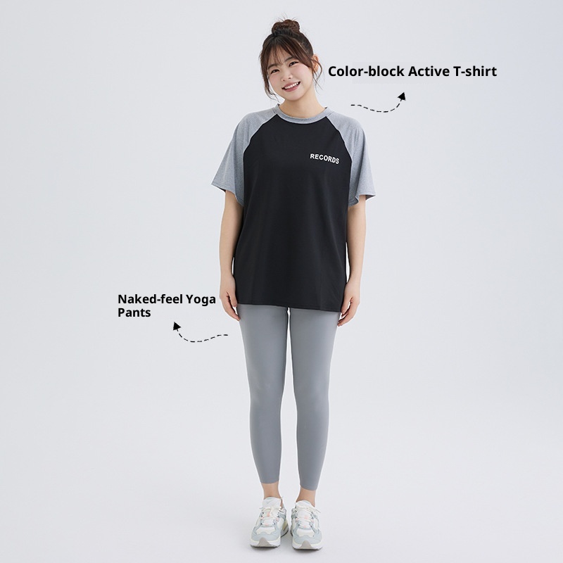 Lockeres Plus Size Fat MM Cov-Up Sporttop für Damen, schnelltrocknend, kurzärmelig, atmungsaktiv, Lauf-, Fitness- und Yoga-T-Shirt_voghion.com