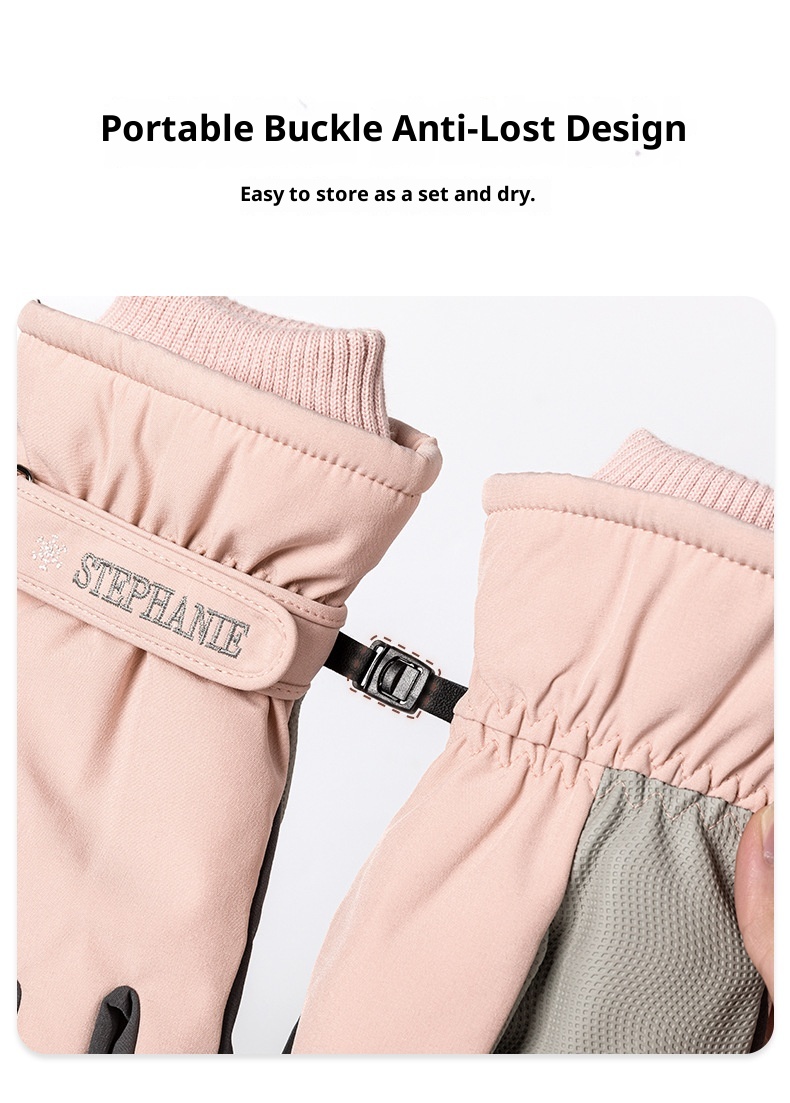 ActiveGo Skihandschuhe für Damen und Herren, Winterfleece-gefüttert, warm, für Outdoor-Aktivitäten wie Reiten und Bergsteigen, verdickt, wasserdicht_voghion.com