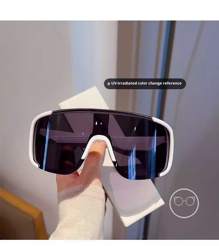 001 Riding Day Night Dual-use Sunglasses For Men And Women, Large Face Windproof Photochromic Cycling Glasses, Trendy_voghion.com