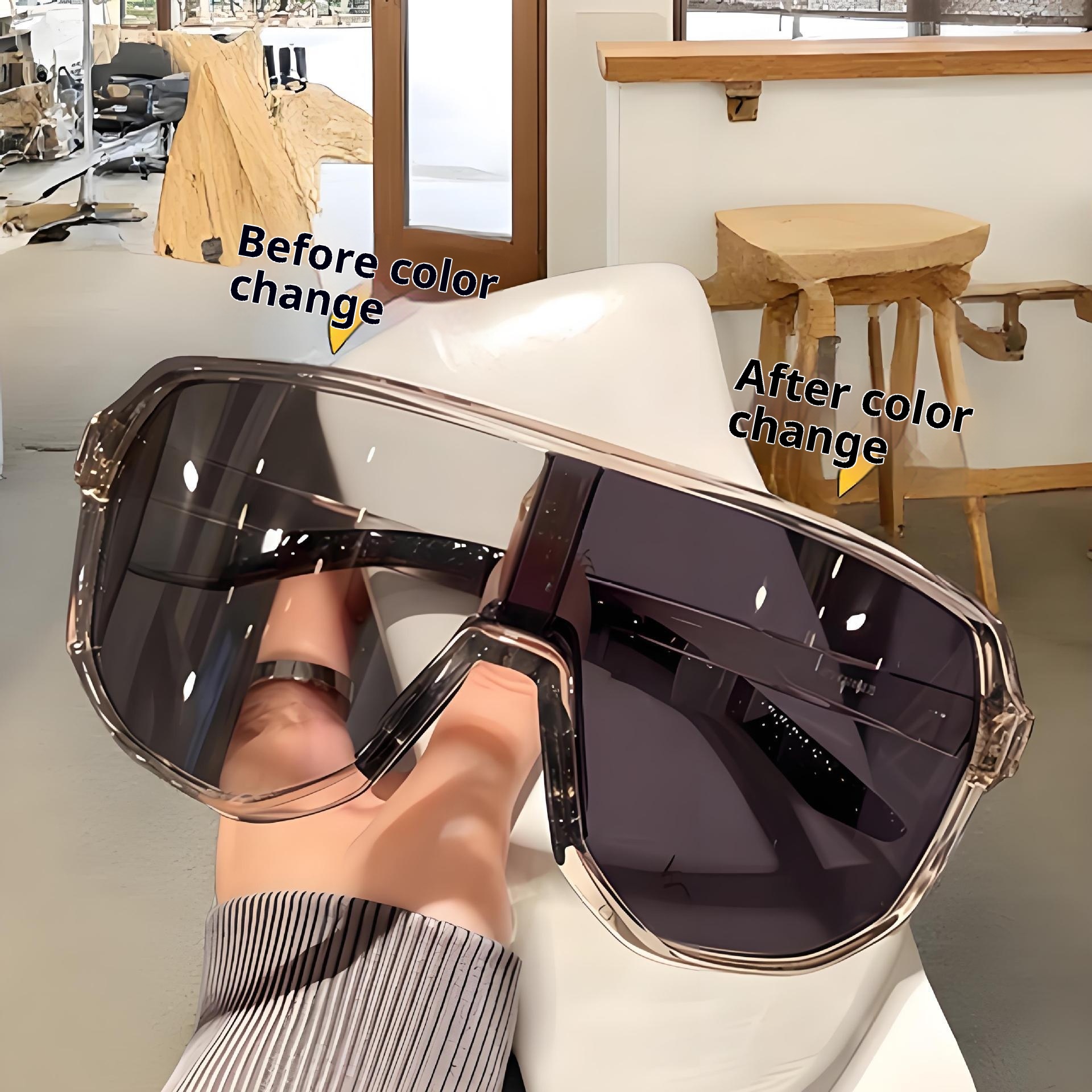 Gafas de sol para mujer 001 para ciclismo, montañismo y esquí al aire libre, resistentes al viento, con cambio de color y protección UV. Gratis._voghion.com