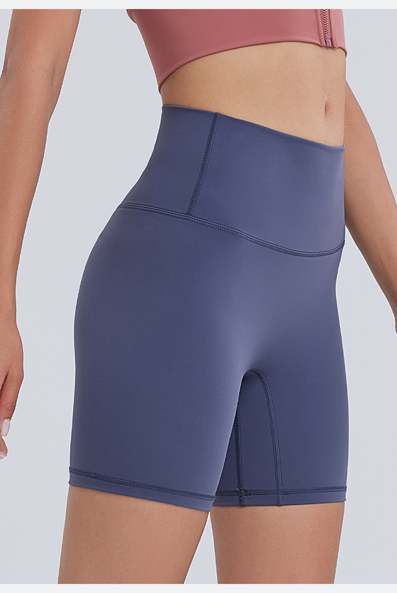 Short de sport basique d'été, uni, moulant et élastique, idéal pour la course, le fitness et le yoga en extérieur._voghion.com
