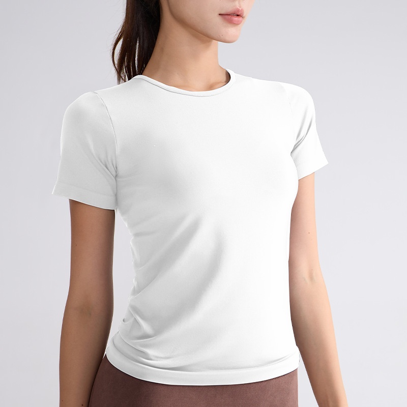 Short Sleeve Outdoor Quick-Dry T-Shirt Pilates Yoga Women Summer Top Sports Style Fitness Wear_voghion.com
