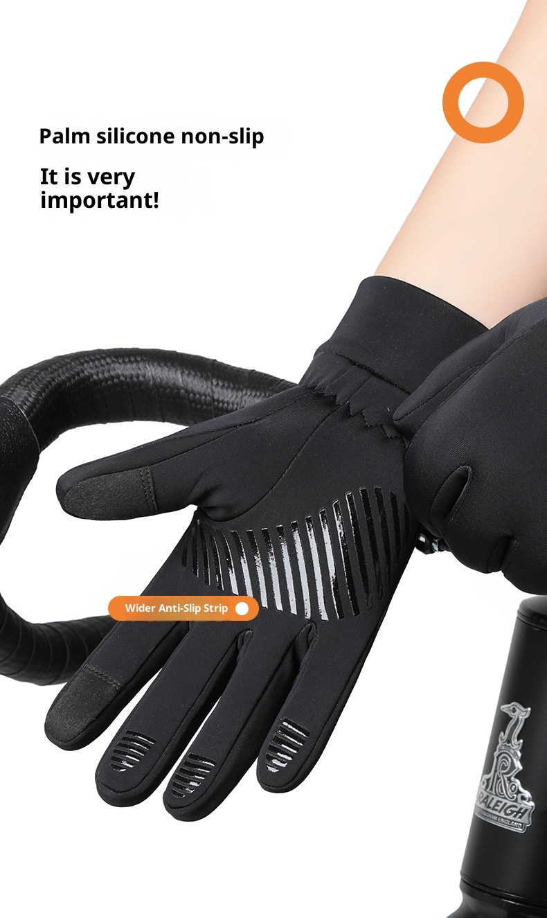 ActiveGo Autumn And Winter Cycling Men's Outdoor Running Sports Windproof Waterproof Plus Velvet Touch Screen Skiing Warm Gloves_voghion.com