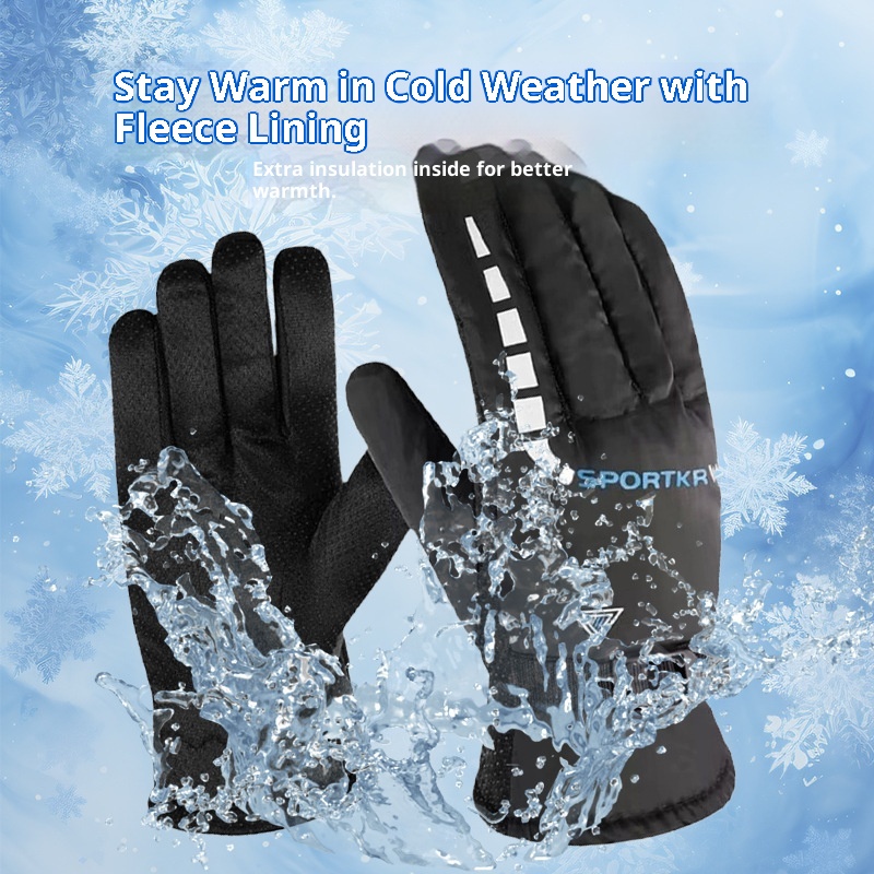 ActiveGo Winter Ski For Men And Women, Thickened, Non-Slip, Padded, Warm, Fleece-Lined, Outdoor Cycling Sports Electric Bike_voghion.com