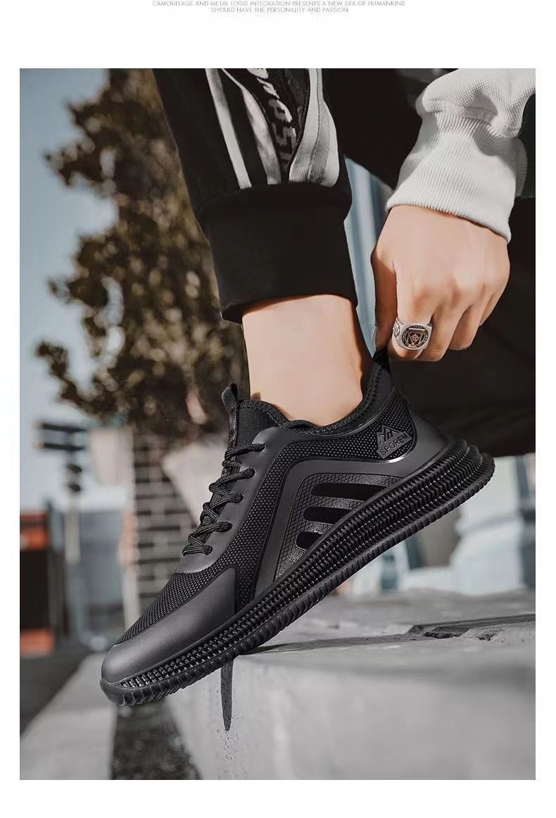 001 Cross-Border Comfortable Lace-Up Casual Trendy Round Toe Internet Celebrity Same Style Lightweight Breathable Wholesale_voghion.com