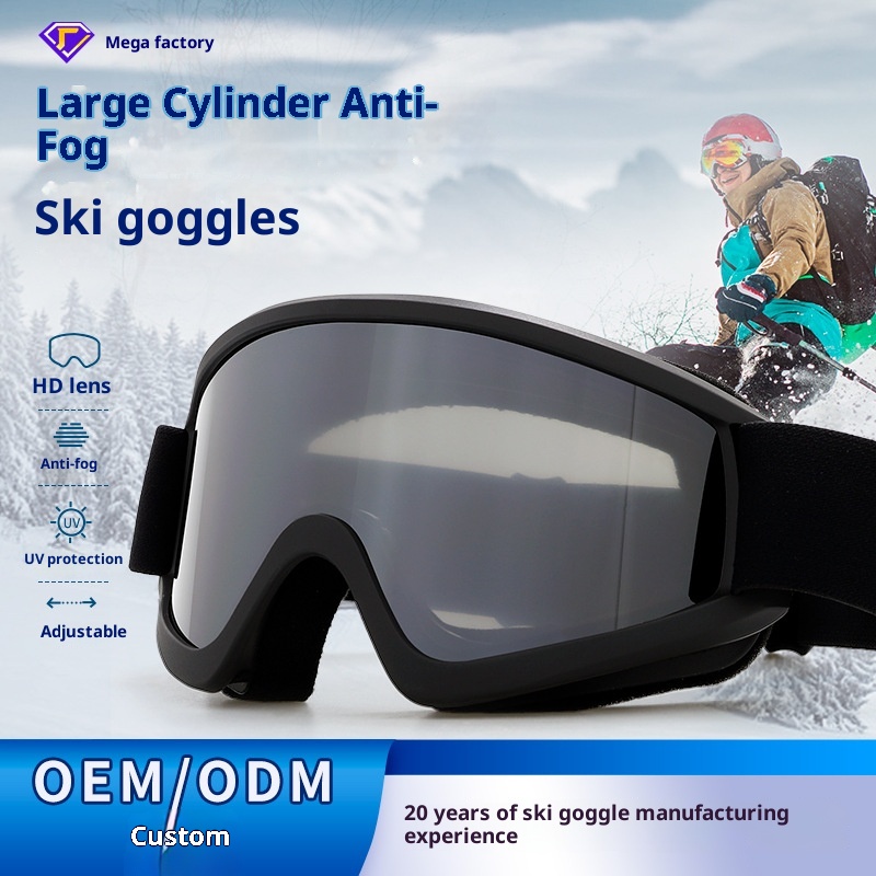 001 Cross-Border New Model Cylindrical Double-Layer Anti-Fog Ski Glasses Adult Myopia Windproof Snow Goggles Protective Gear_voghion.com