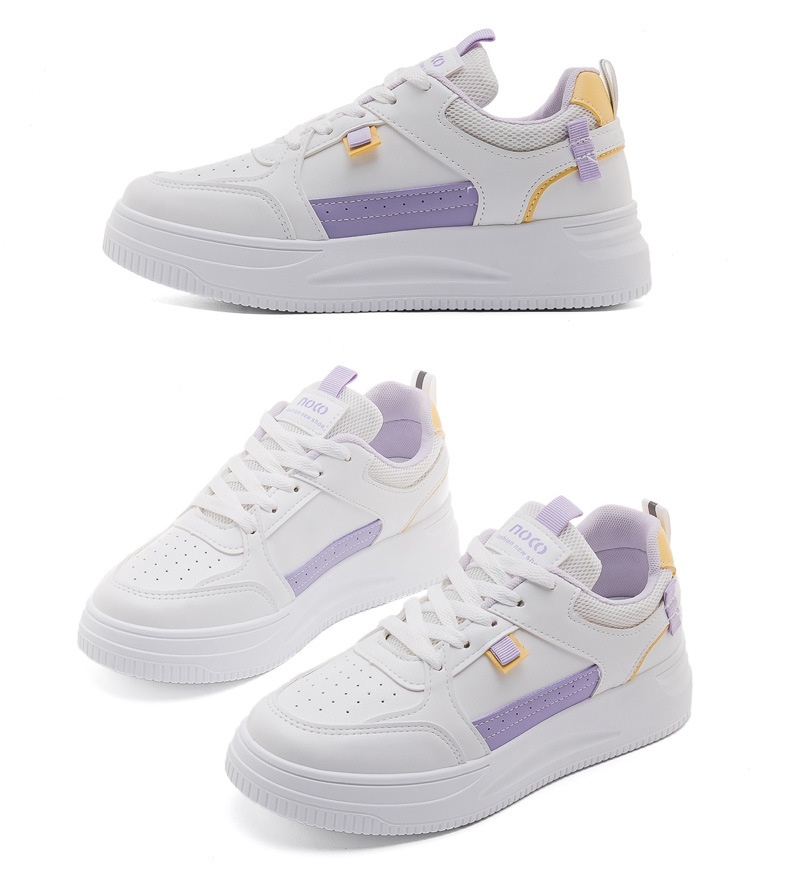 001 Novo Tênis Feminino para Comércio Exterior, Versátil, Macio e Confortável, Sola Grossa, Primavera e Outono, Casual de Alta Qualidade_voghion.com