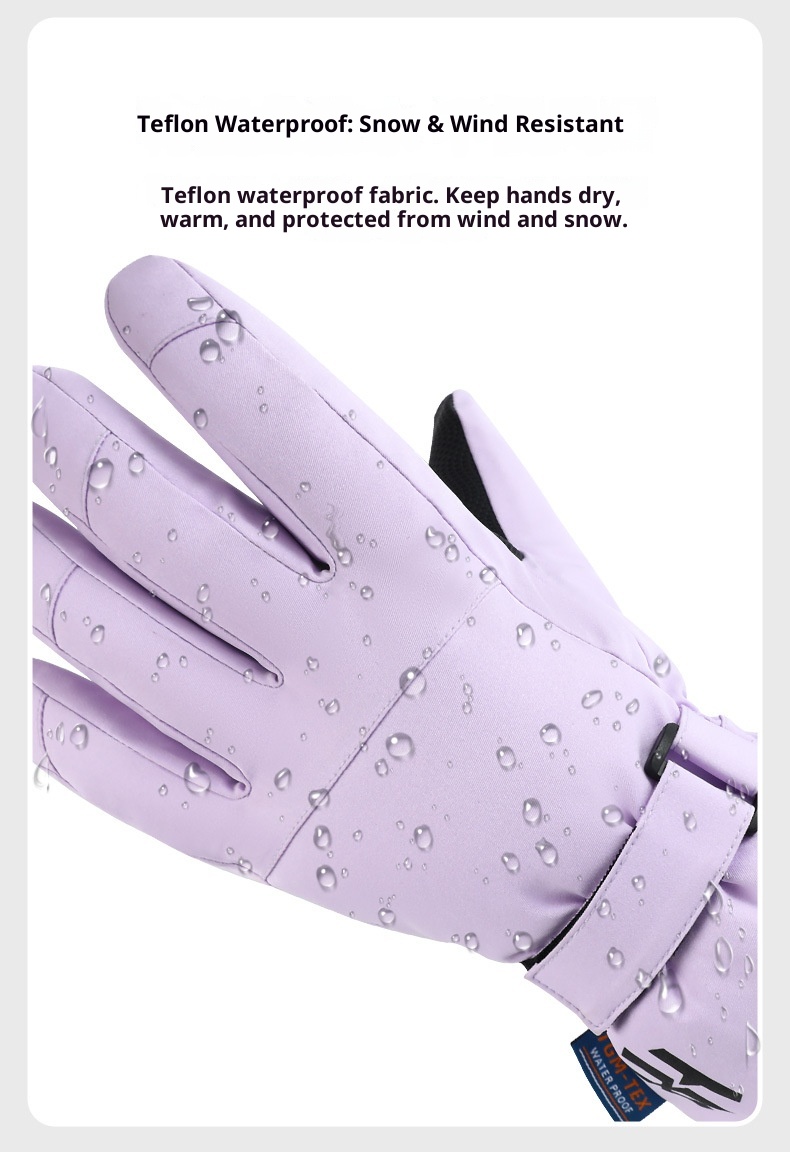 ActiveGo Sports Outdoor Ski voor dames Winter Fleece gevoerde verdikte fietshandschoenen Koudebestendig Touchscreen Waterdichte warme handschoenen_voghion.com