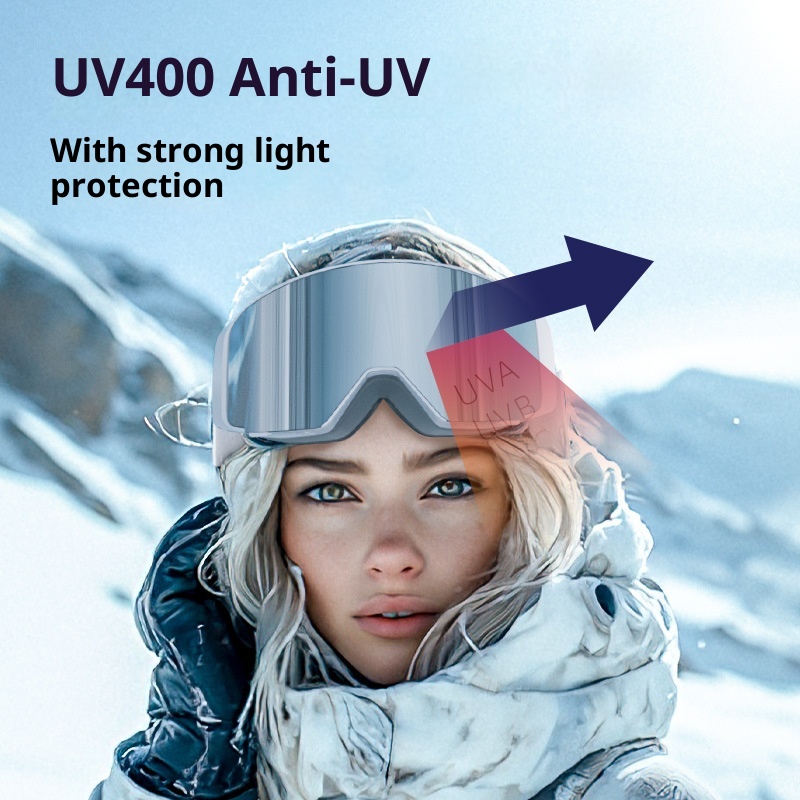 001 Universe Kapvoe Flip-Up Kayak Buğu Önleyici Profesyonel Açık Hava Dağcılığı Rüzgar Geçirmez Tek ve Çift Tahta Kar Gözlüğü_voghion.com