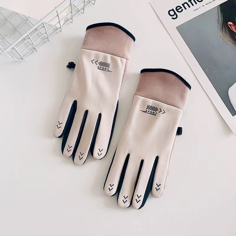 ActiveGo Autumn Winter Fleece-Lined Warm Outdoor Sports Cold-Proof Touchscreen Derong Driving Riding Ski Gloves For Men And Women_voghion.com