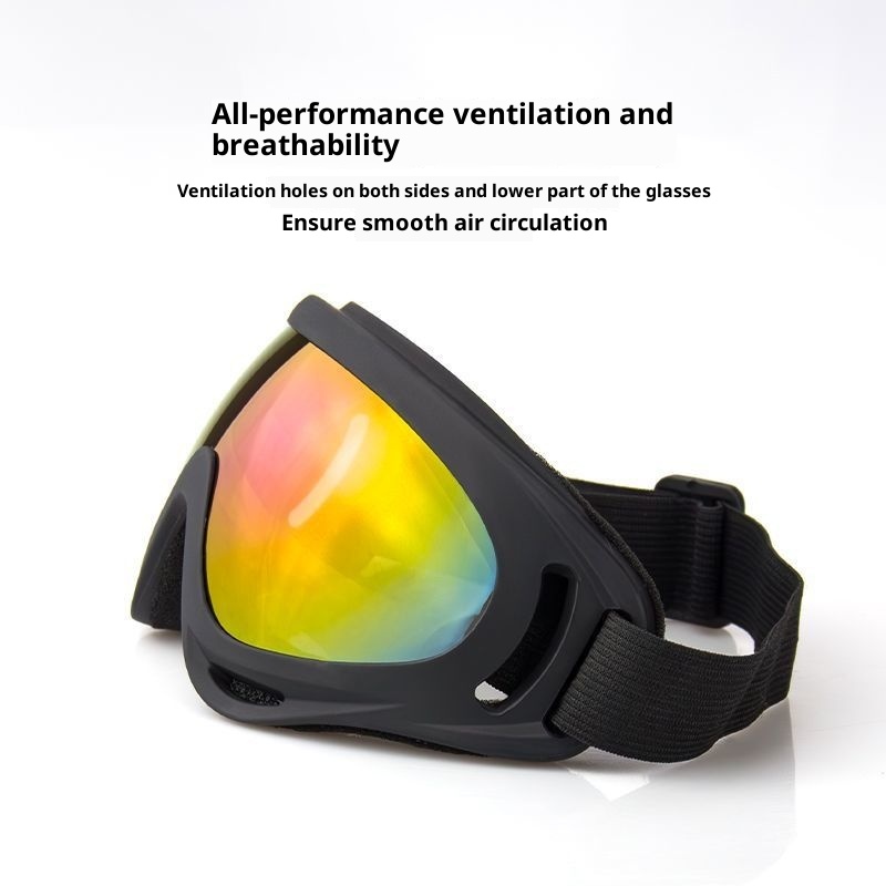 001 Óculos de Ciclismo à Prova de Areia, Proteção para Trabalho, Motociclismo, Transparentes, Antipoeira, Resistente ao Vento, para Homens, Esqui, Off-road_voghion.com