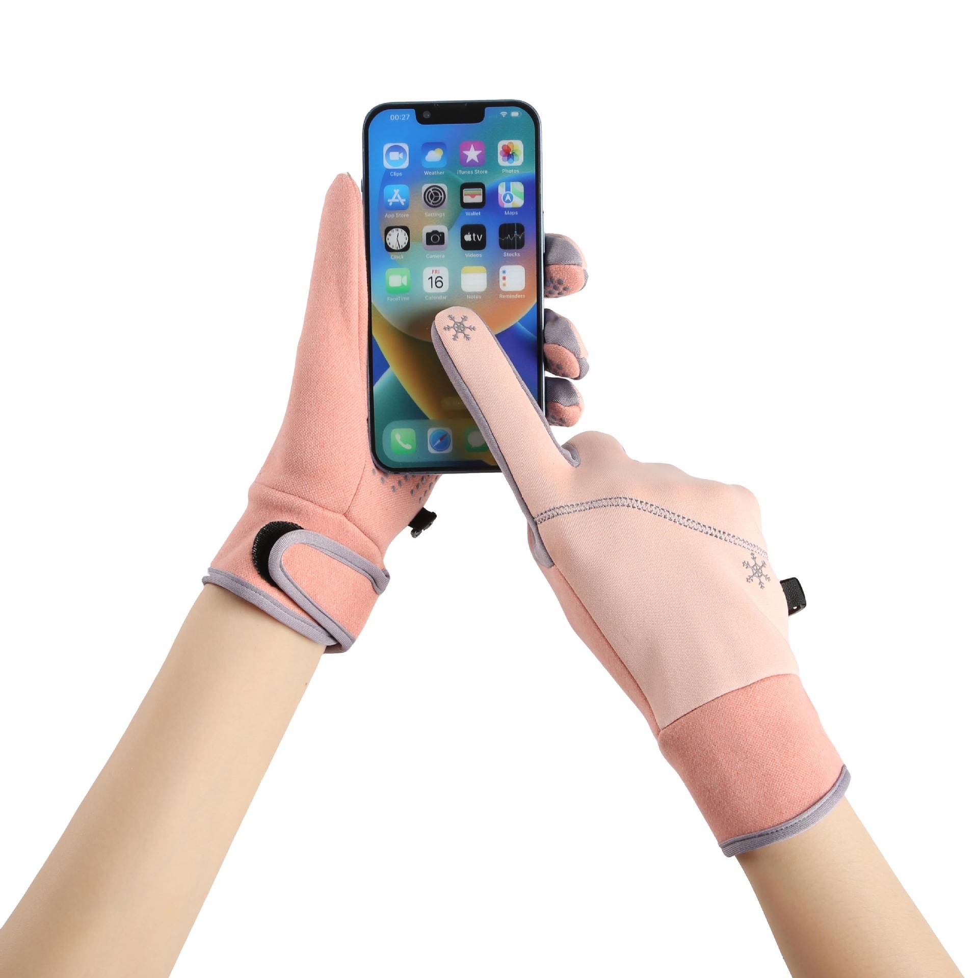 ActiveGo Herfst- en fleecegevoerde warme dameshandschoenen met touchscreen, geschikt voor buitensporten, koudebestendig, voor autorijden, fietsen, skiën en wintersporten_voghion.com