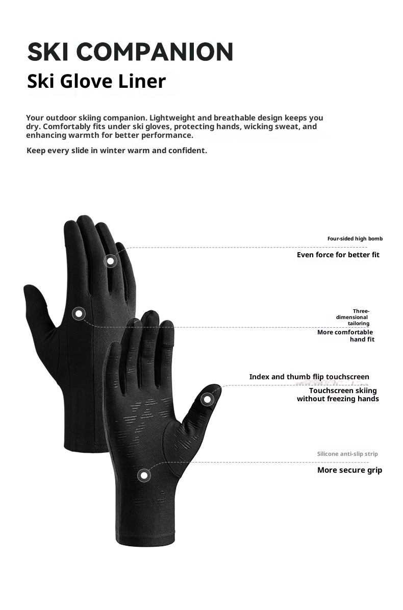 Guanti da sci ActiveGo Outdoor per uomo e donna, invernali, caldi, antivento, antifreddo, con dita ribaltabili e touchscreen, da corsa_voghion.com