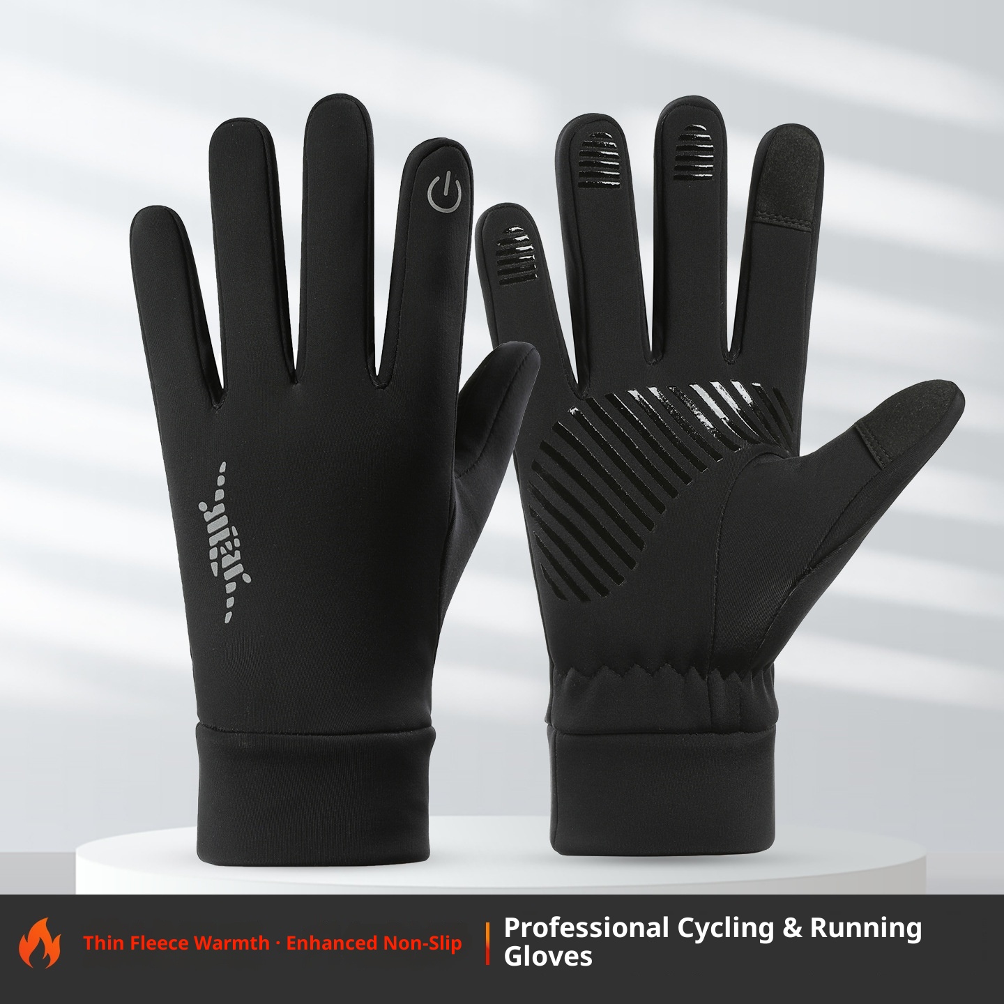 ActiveGo Autumn And Winter Cycling Men's Outdoor Running Sports Windproof Waterproof Plus Velvet Touch Screen Skiing Warm Gloves_voghion.com
