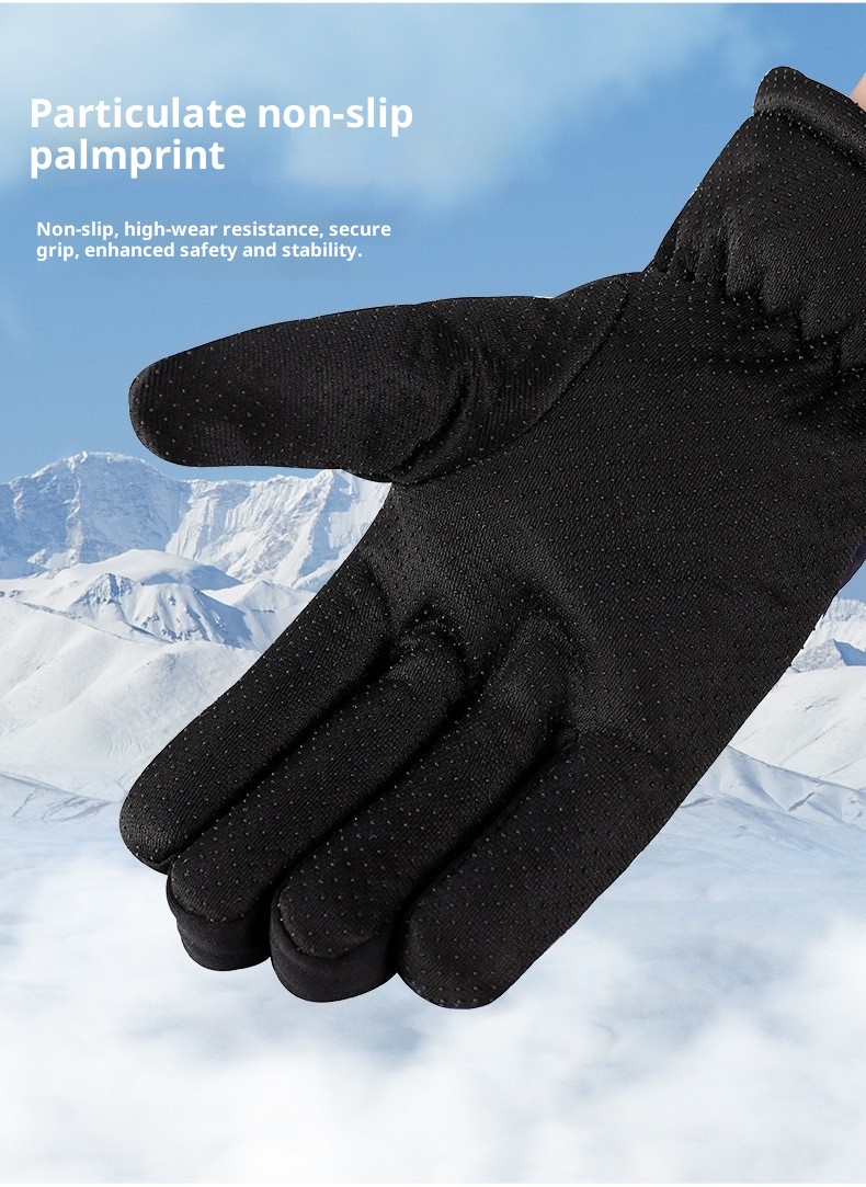 001 Outdoor Sports Warm Winter Fleece-Lined Ski Thickened Waterproof Cycling Windproof Cold-Proof Gloves Wholesale_voghion.com