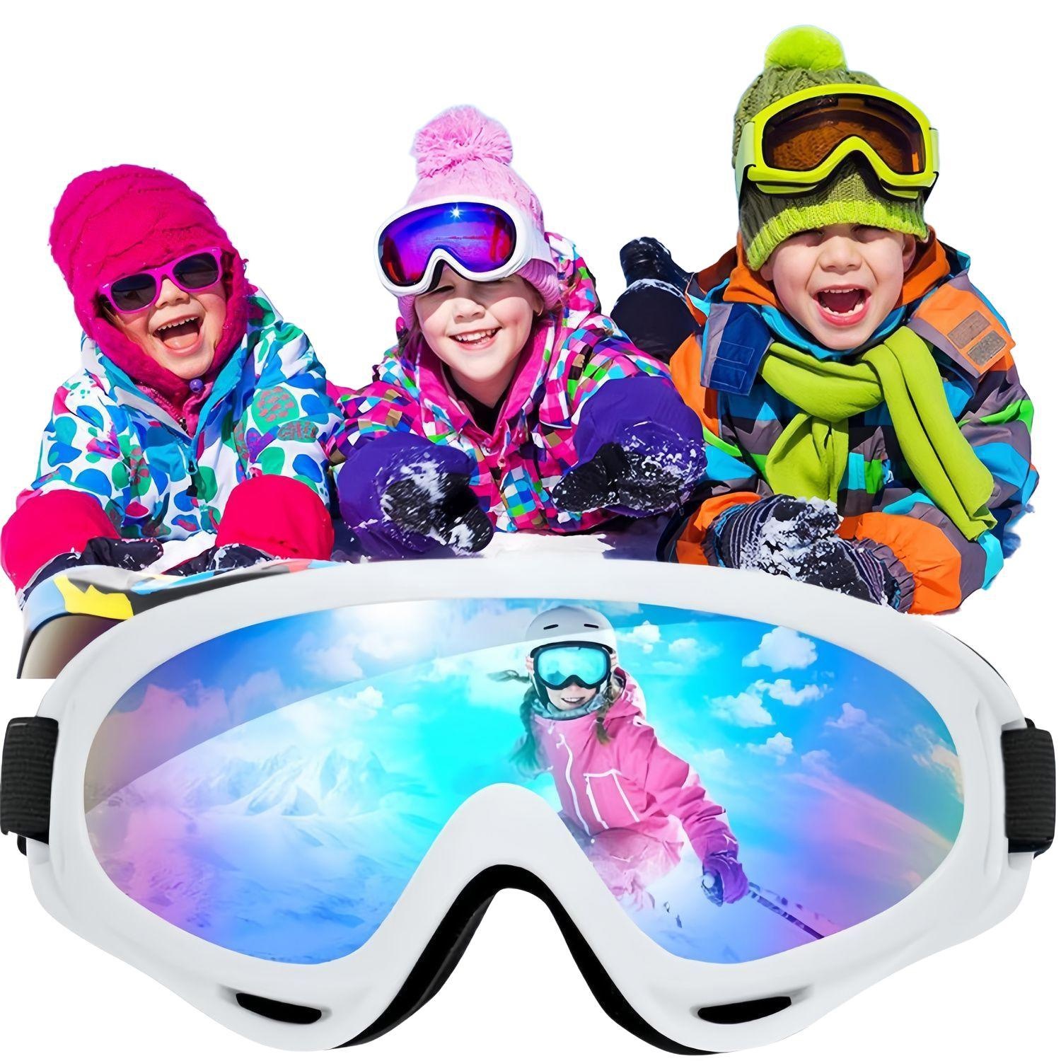 001 Children's Boys And Girls Double Layer Anti-Fog Winter Snow Blind Ski Goggles Factory Direct Sales Wholesale_voghion.com