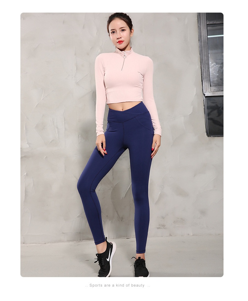 Abbigliamento sportivo basico autunno inverno, maglietta attillata, abbigliamento da allenamento, corsa all'aperto, yoga, manica lunga_voghion.com