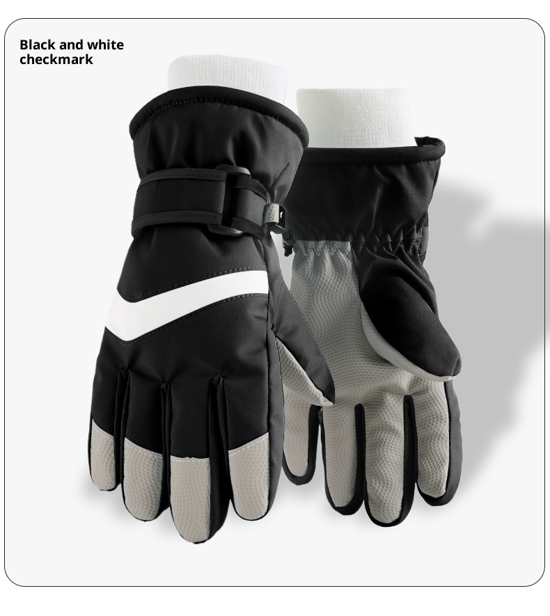 001 Volwassen Ski Fleece-gevoerde Warme Nieuwe Winter Fiets Outdoor Mannen en Vrouwen Touchscreen Handschoenen Fabriek Directe Verkoop_voghion.com