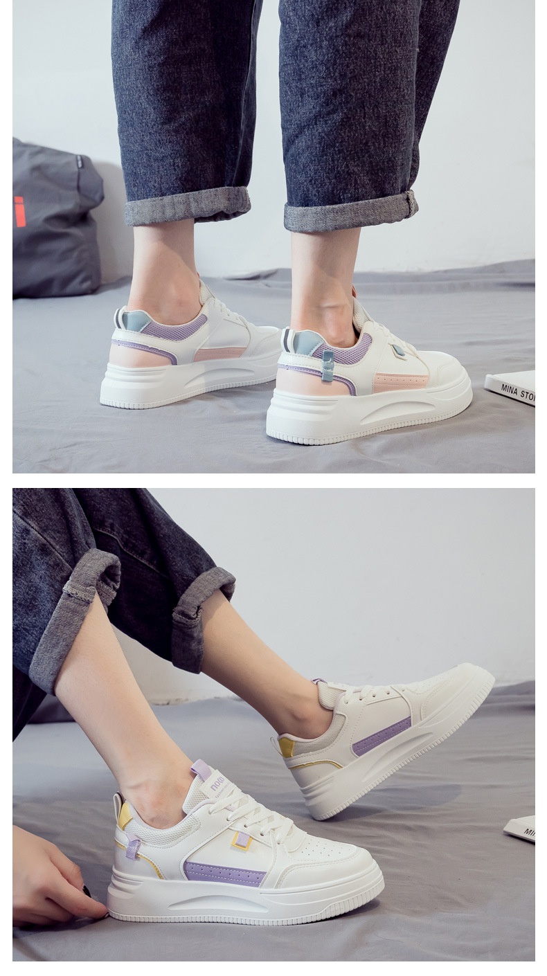 001 Novo Tênis Feminino para Comércio Exterior, Versátil, Macio e Confortável, Sola Grossa, Primavera e Outono, Casual de Alta Qualidade_voghion.com
