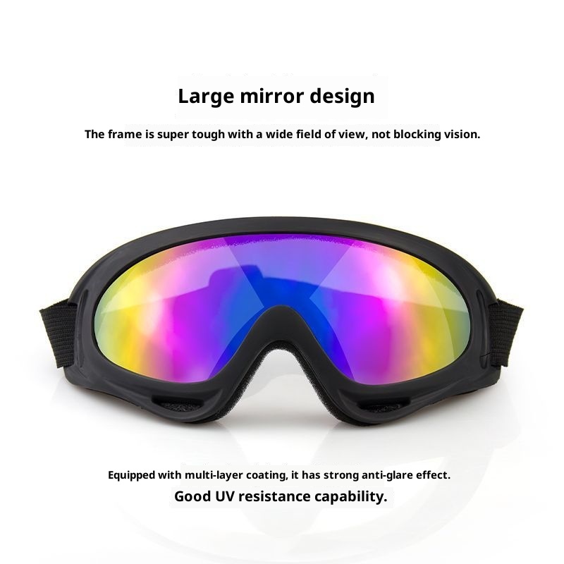 001 Óculos de Ciclismo à Prova de Areia, Proteção para Trabalho, Motociclismo, Transparentes, Antipoeira, Resistente ao Vento, para Homens, Esqui, Off-road_voghion.com