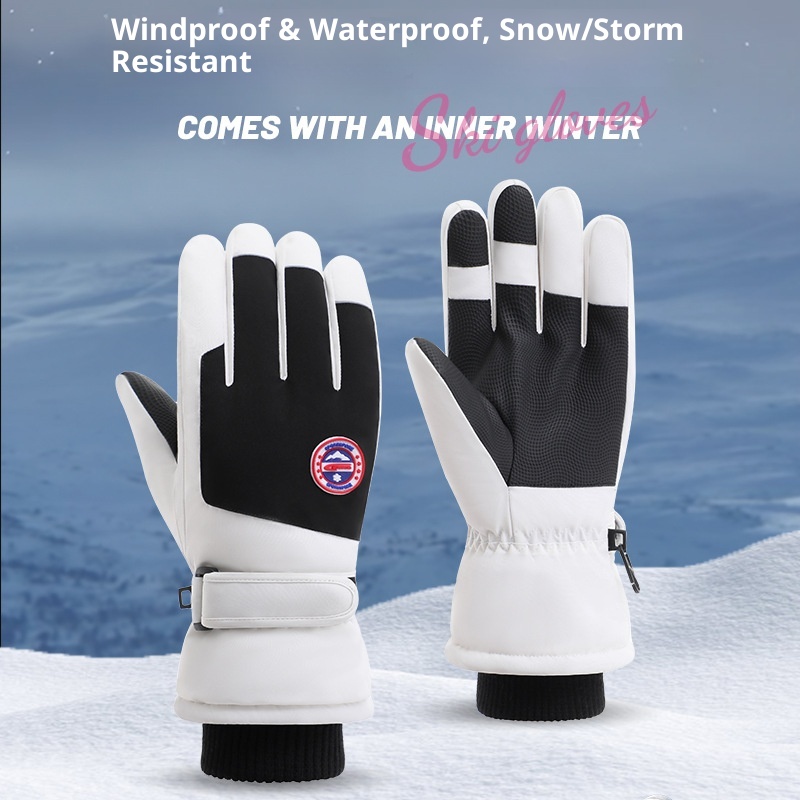 ActiveGo Winter-Radbekleidung für Erwachsene, Touchscreen-kompatibel, warm, mit Fleece gefüttert, dickwandig, kälte- und winddicht, für Damen und Herren, geeignet für Radfahren und Outdoor-Aktivitäten_voghion.com