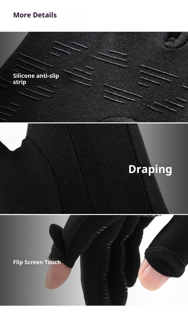 Guanti da sci ActiveGo Outdoor per uomo e donna, invernali, caldi, antivento, antifreddo, con dita ribaltabili e touchscreen, da corsa_voghion.com