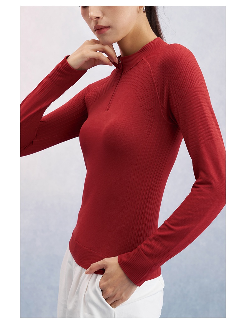 T-shirt à manches longues pour femme, coupe ajustée, idéal pour le fitness, la course à pied, l'entraînement en extérieur, le yoga et les loisirs._voghion.com