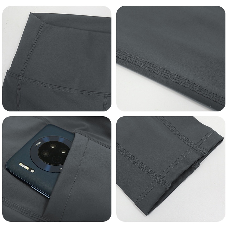 New Double-Sided Brocade Bare Sensation Yoga For Women With Pockets, High Waist, Tummy Control, Hip Lift, Sports Fitness_voghion.com